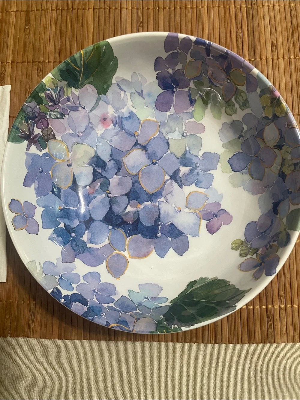 Floral Hydrangea Plates  - Elegant Home Dining